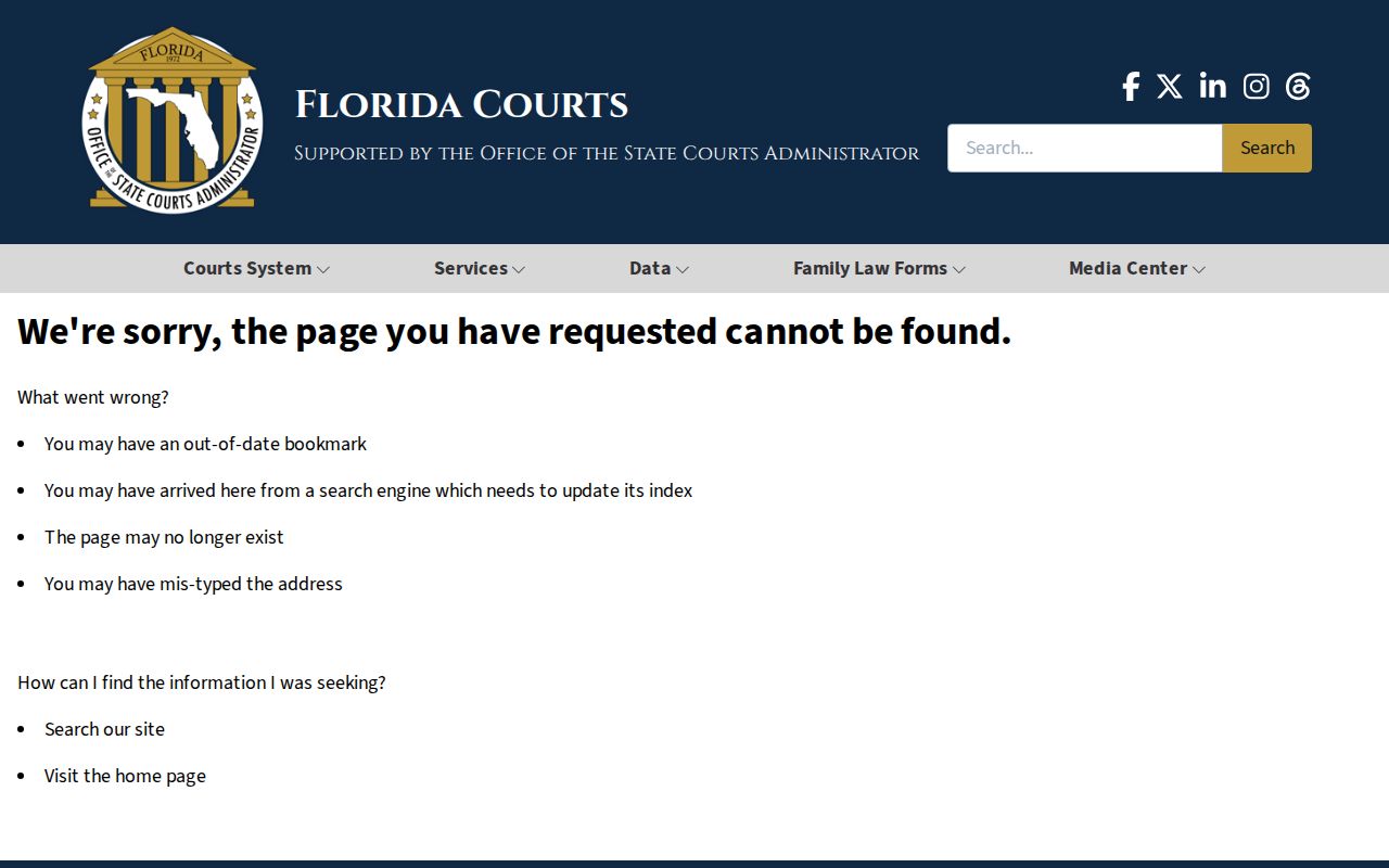 Florida Courts electronic court records access guidance for a St. Johns County resident lookup