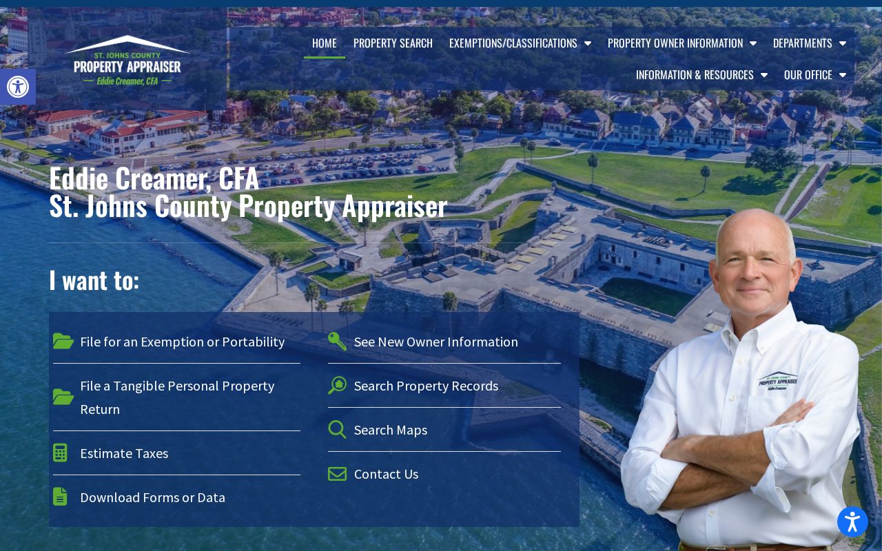 St. Johns County residents directory property and parcel search